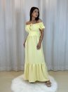 vestido oferta camponesa amarelo manteiga