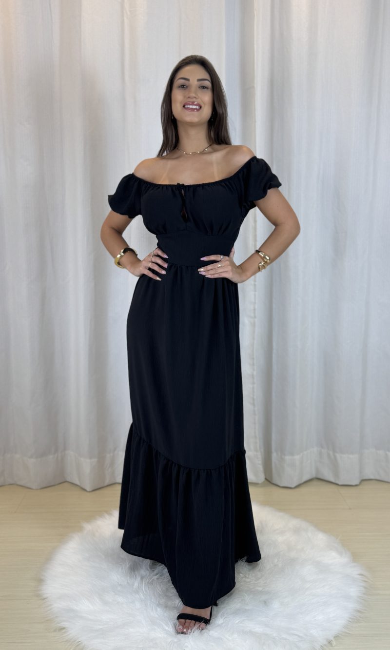 Vestido Oferta Camponesa Preto