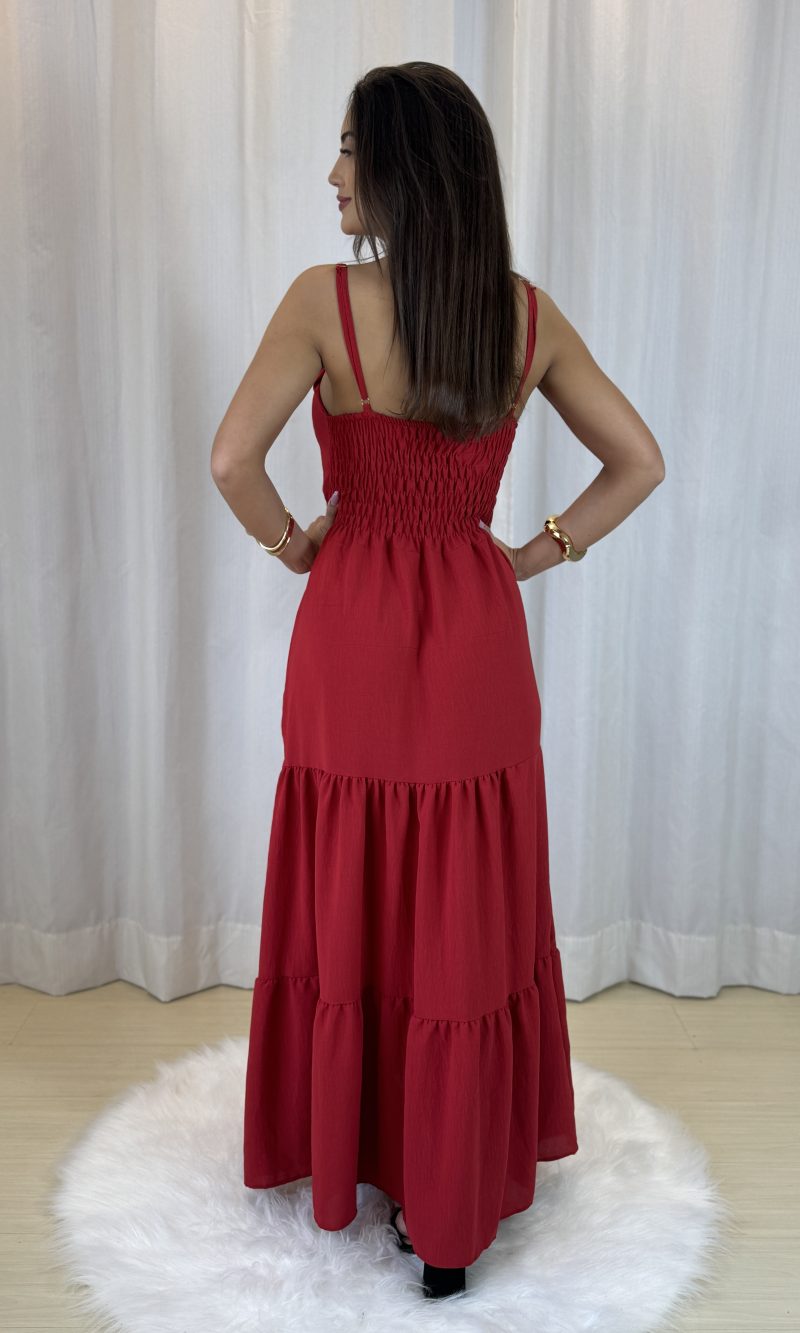 vestido laço oferta vermelho