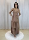 vestido alça oferta capuccino