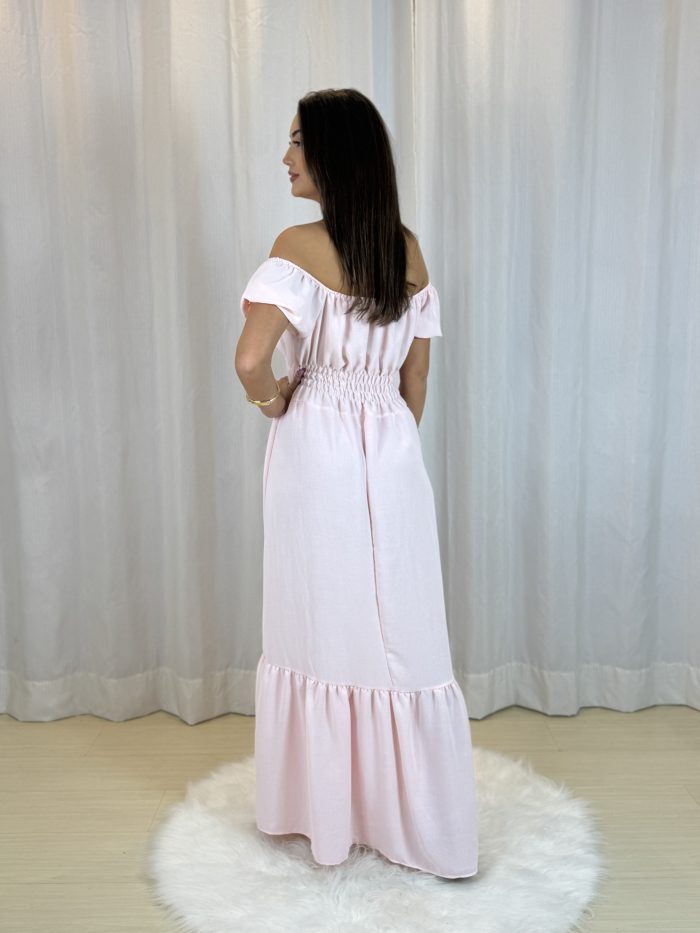 vestido oferta camponesa rosa bebê vestido oferta camponesa rosa bebê