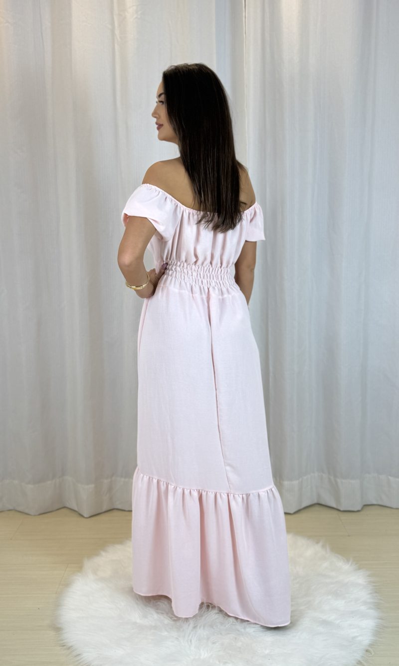 vestido oferta camponesa rosa bebê
