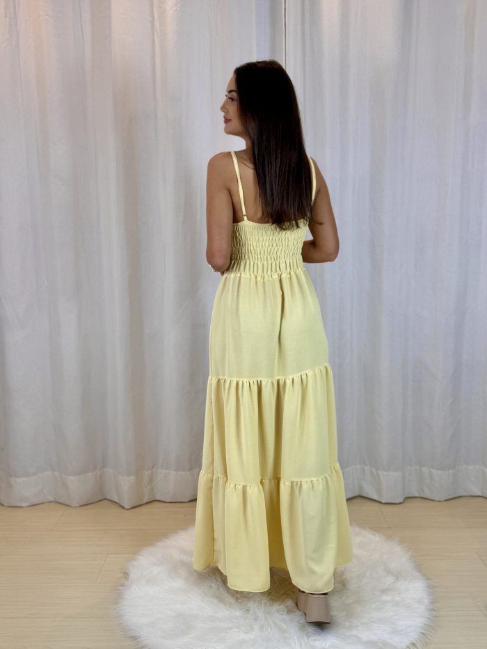 vestido laço oferta amarelo vestido laço oferta amarelo