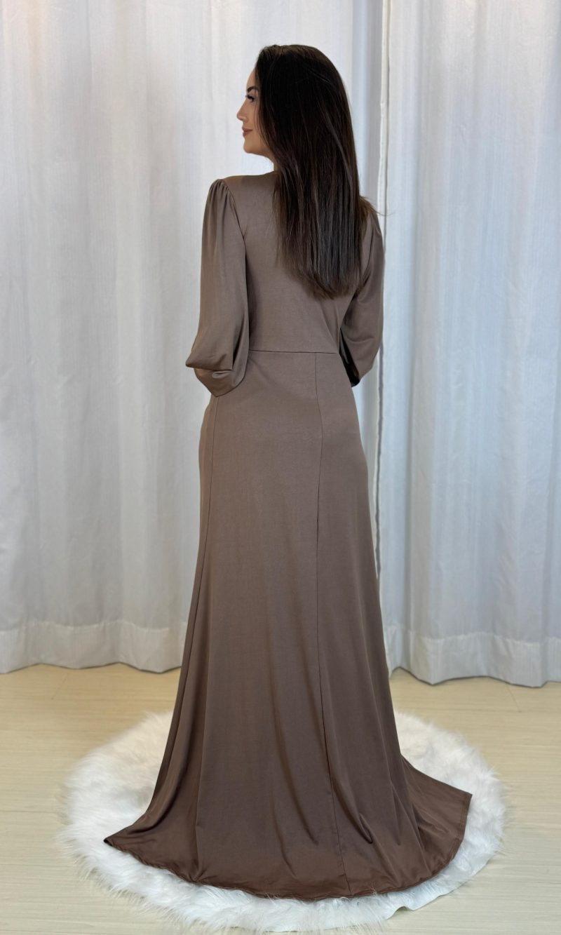 vestido lauana marrom café