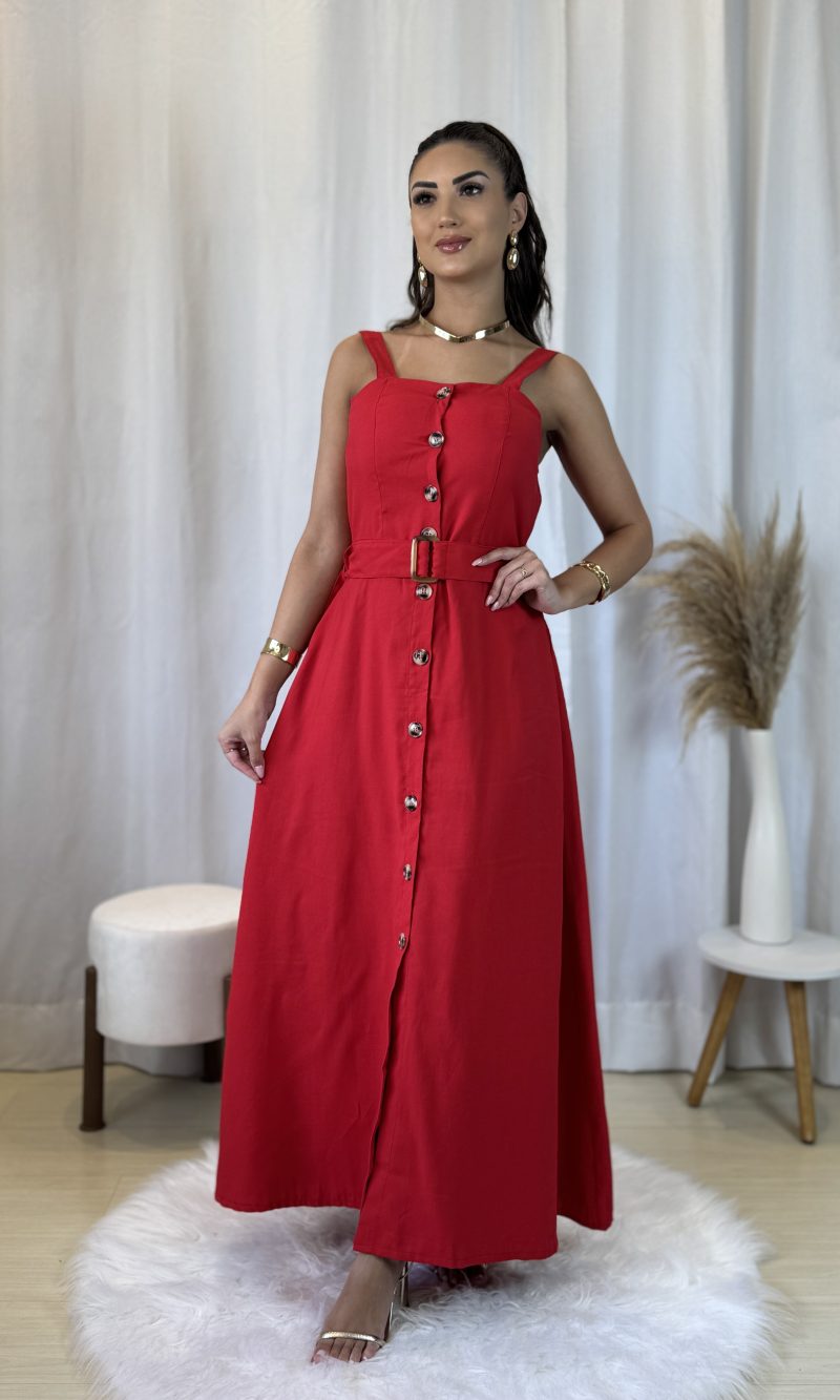 vestido oferta camponesa em vermelho