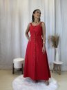 vestido oferta camponesa em vermelho