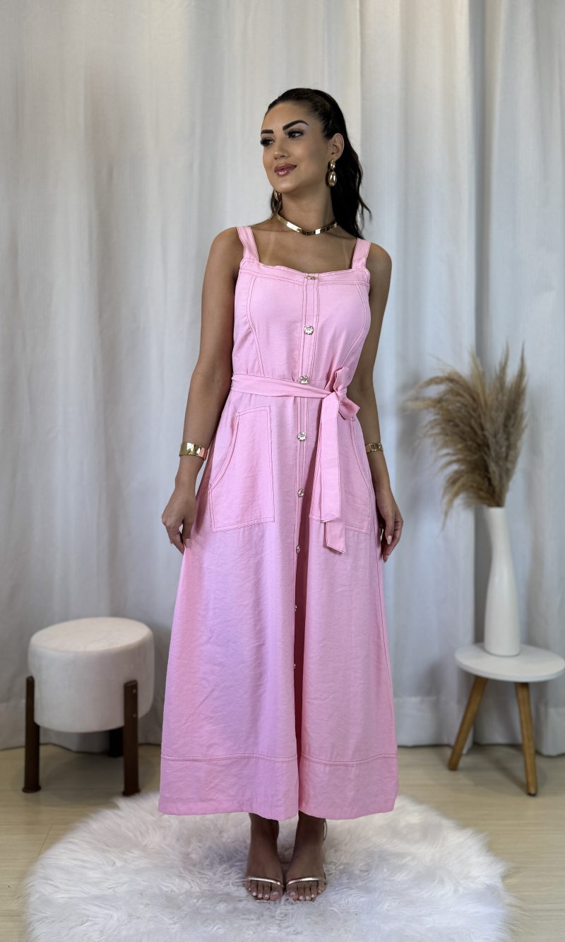 vestido charline rosa bebê