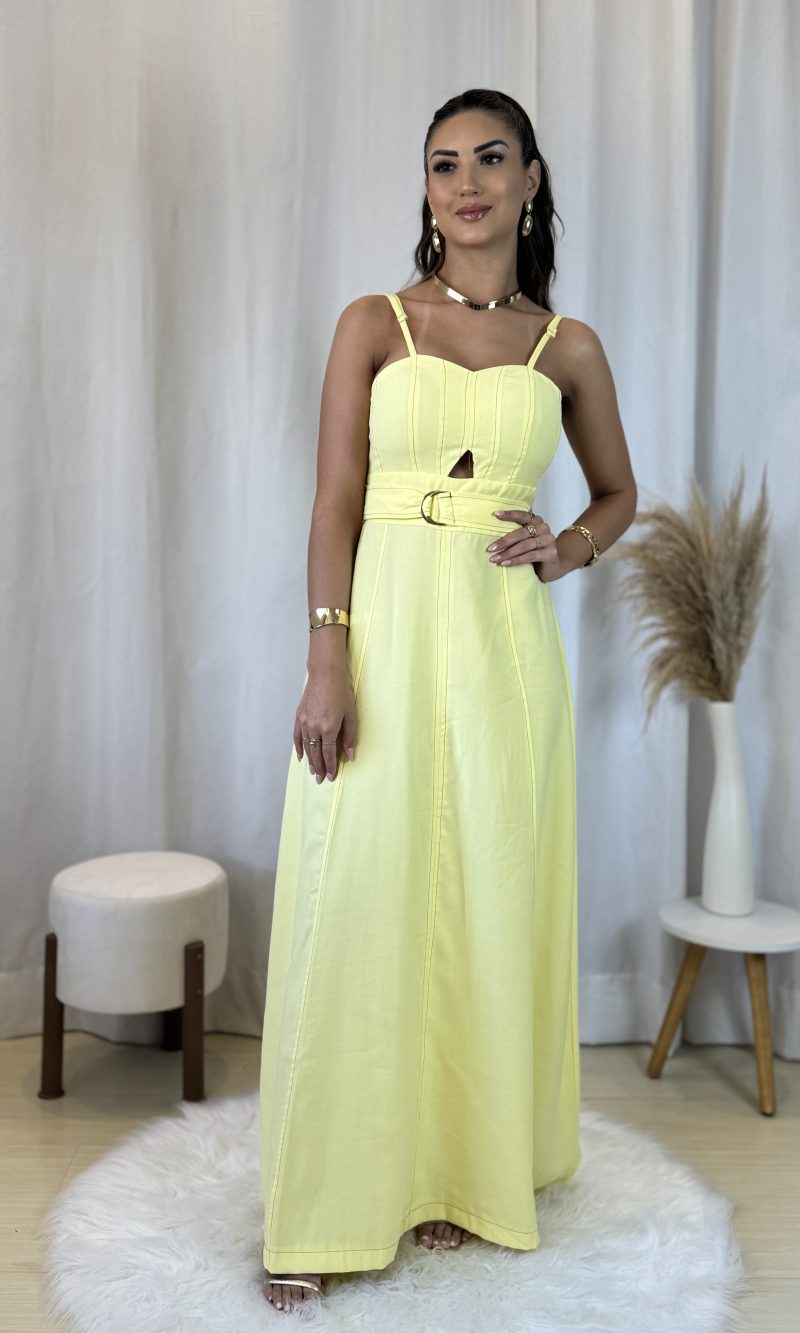 vestido bianca amarelo manteiga