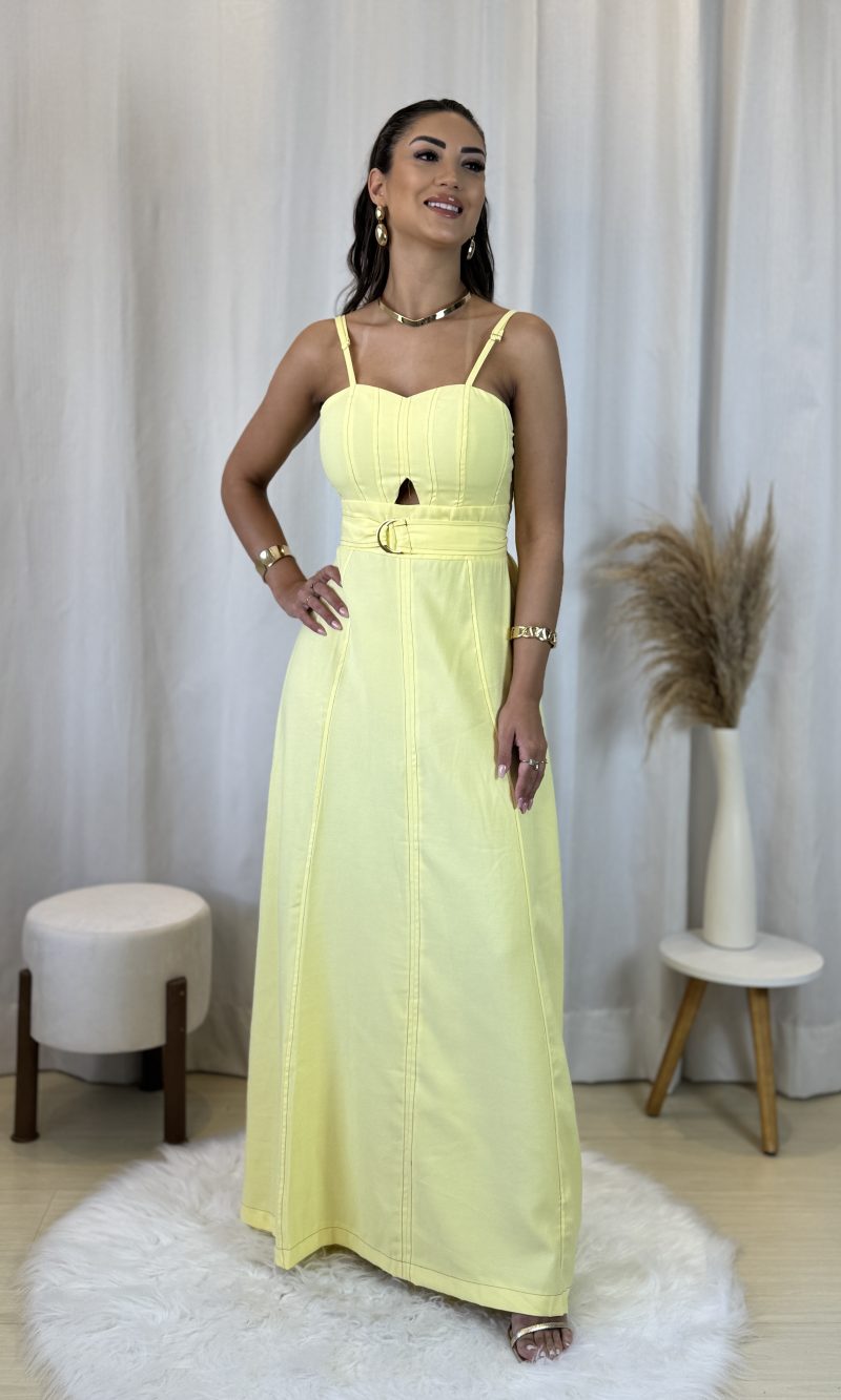 vestido bianca amarelo manteiga